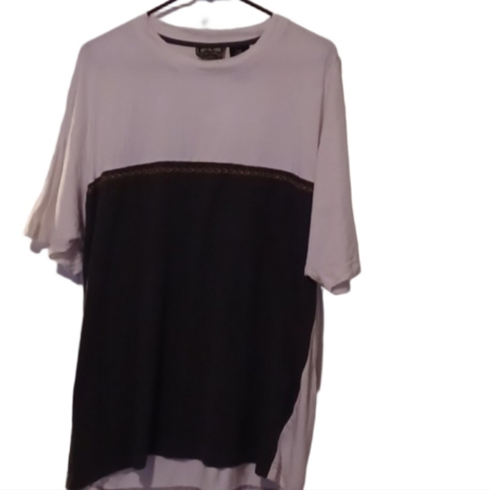 -- Highland Men's Two-Tone Shirt Size Large Casual
